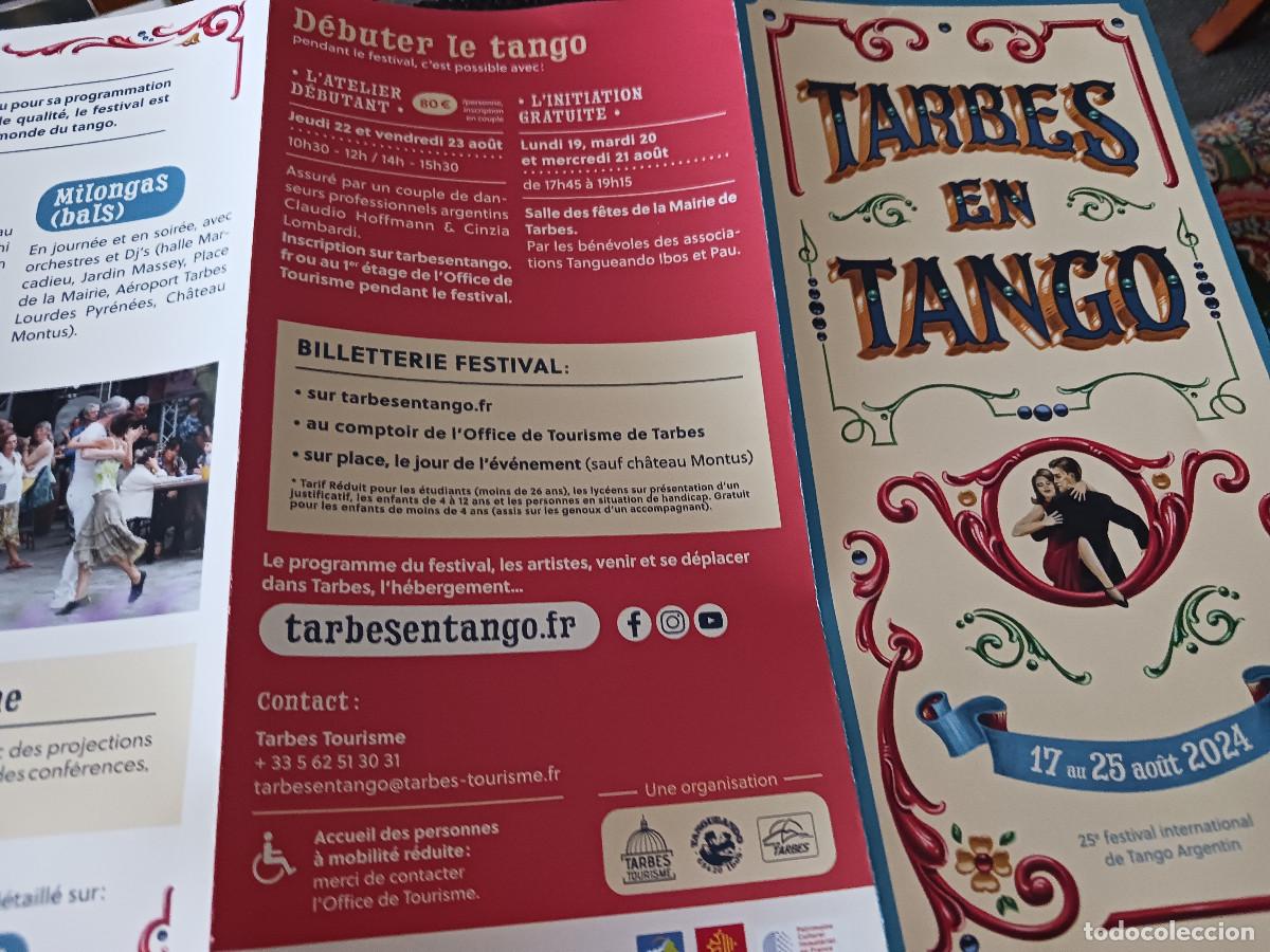 Cataloghi pubblicitari: triptico, tarbes en tango, 25&ordm; festival de tango argentino en tarbes, 21 x 10 cm. aprox.