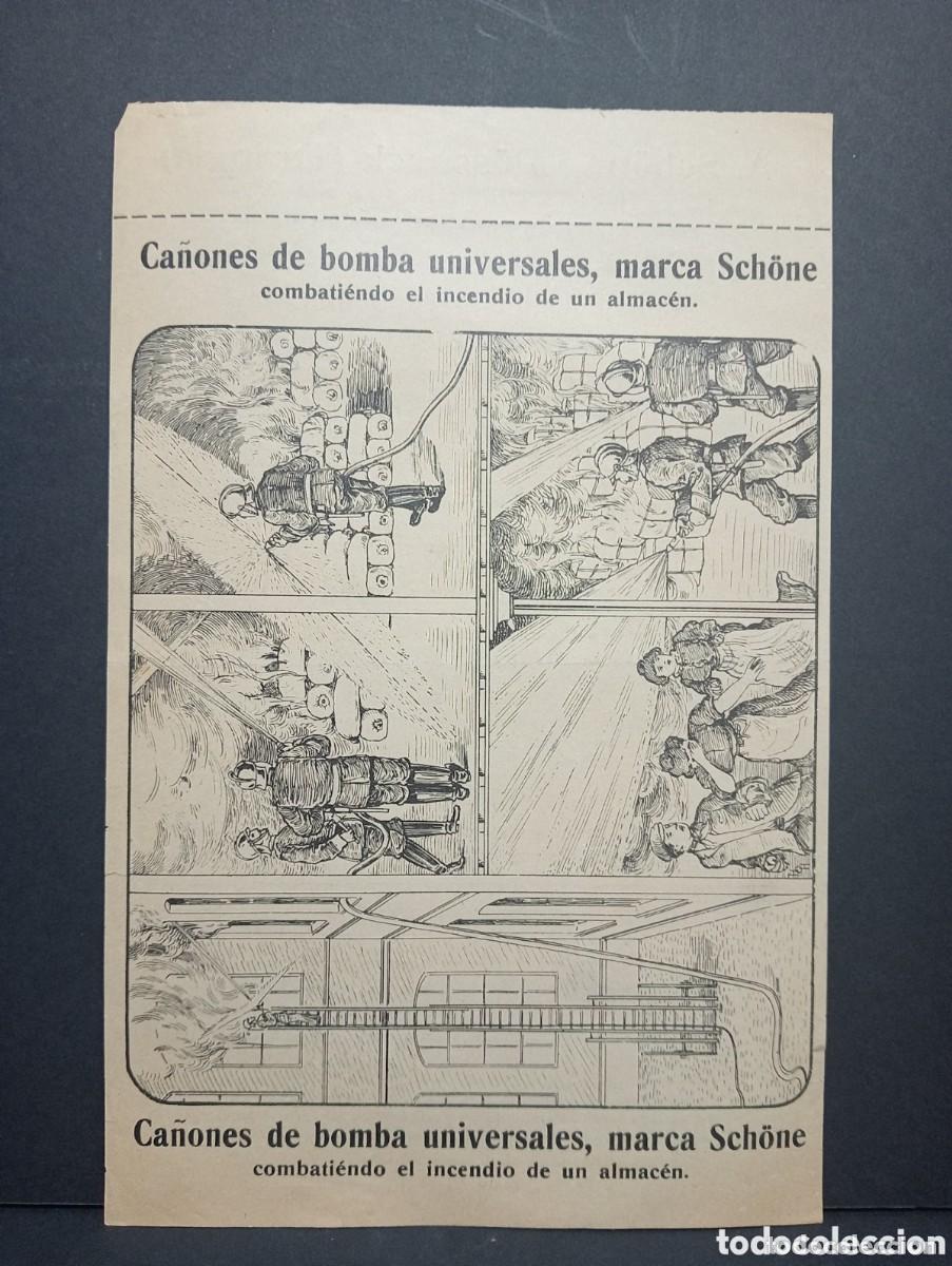 Cat&aacute;logos publicitarios: CA&Ntilde;ONES DE BOMBA UNIVERSALES, MARCA SCH&Ouml;NE. APARATOS CONTRA INCENDIOS. MODELO CASN. BOMBEROS