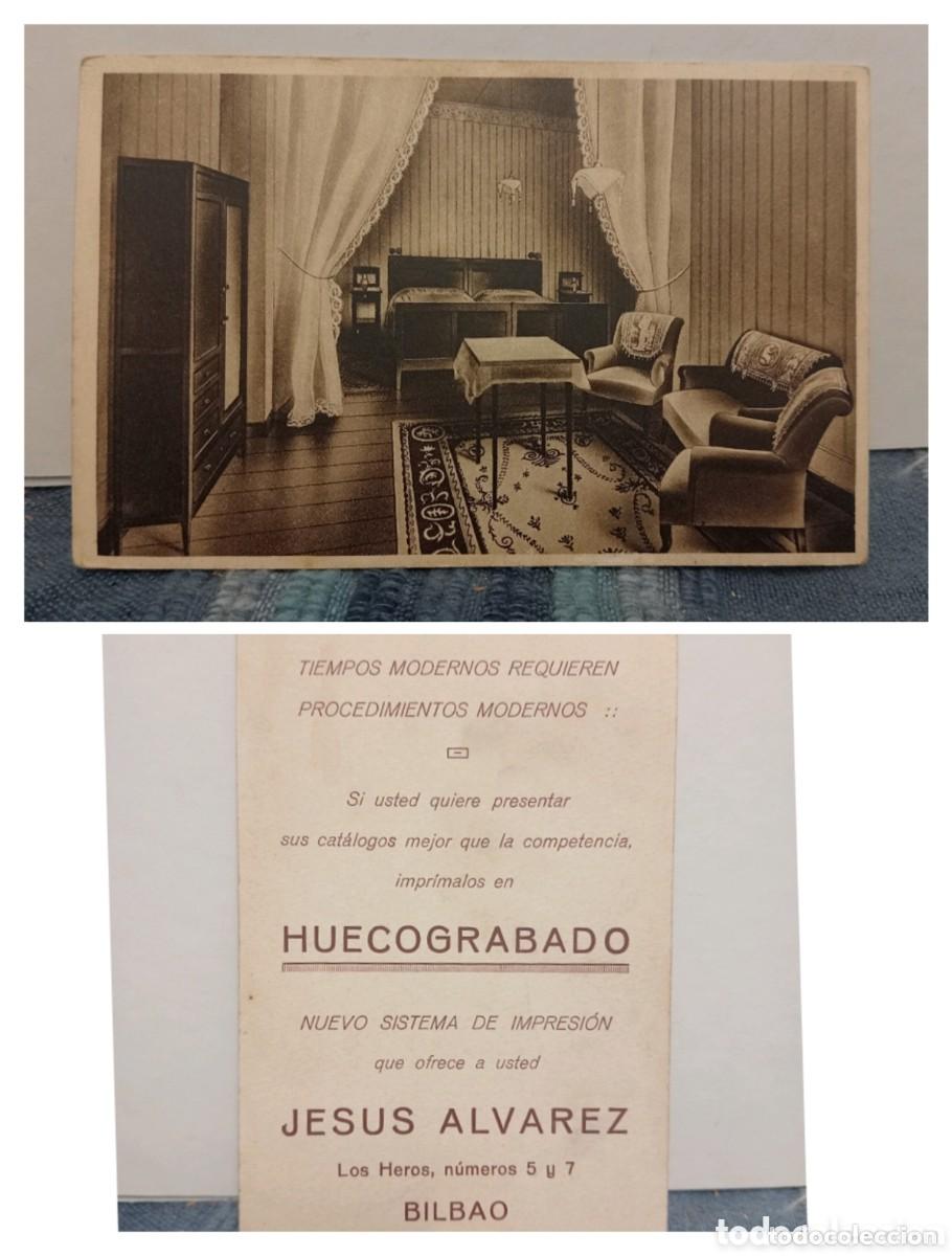 Werbekataloge: HUECOGRABADO - JESUS ALVAREZ. LOS HEROS BILBAO. ANTIGUA TARJETA PUBLICITARIA