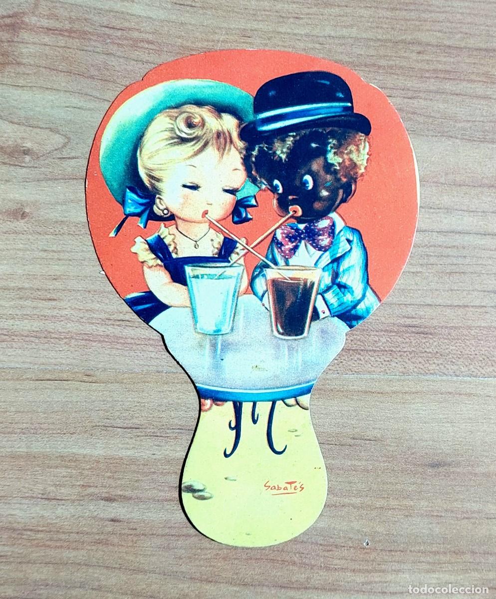 Cat&aacute;logos publicitarios: ANTIGUO ABANICO CARTON ( PAI PAI ) DE PUBLICIDAD D&eacute;cada de los 50 Ilustraciones SABATE.