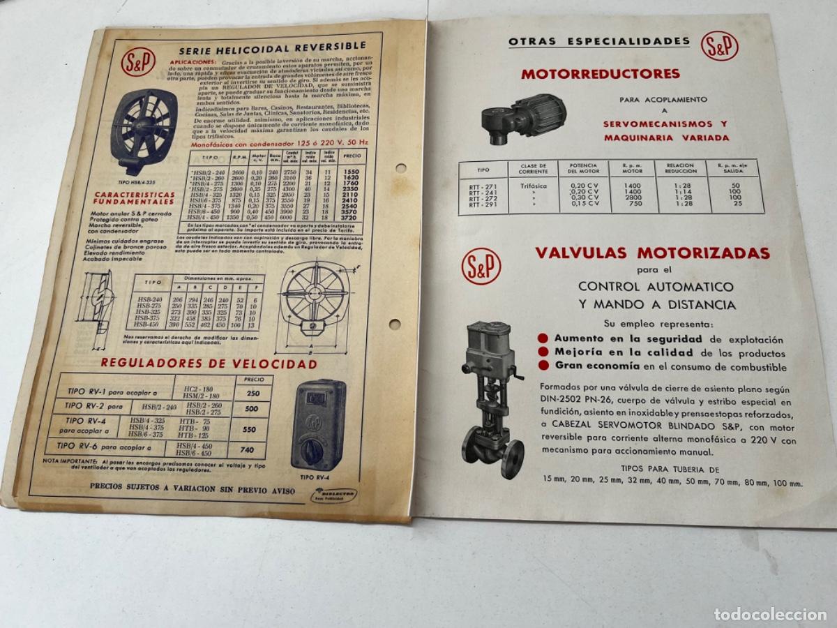 Cat&aacute;logos publicitarios: CATALOGO S&P VENTILADORES 1959 - Foto 3