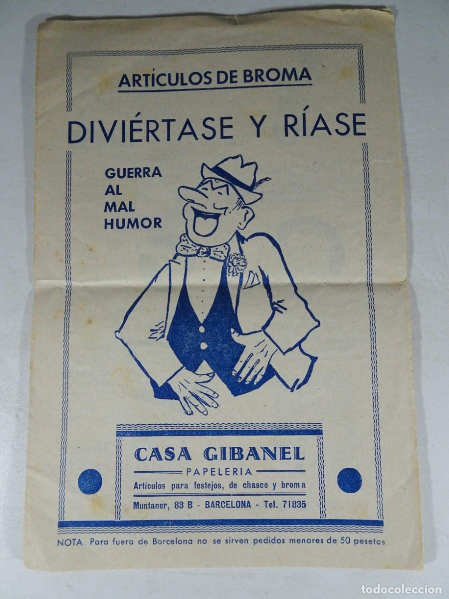 Advertising Catalogs: ANTIGUA PUBLICIDAD , ART&Iacute;CULOS DE BROMA, PAPELERIA CASA GIBANEL , BARCELONA, VER FOTOS
