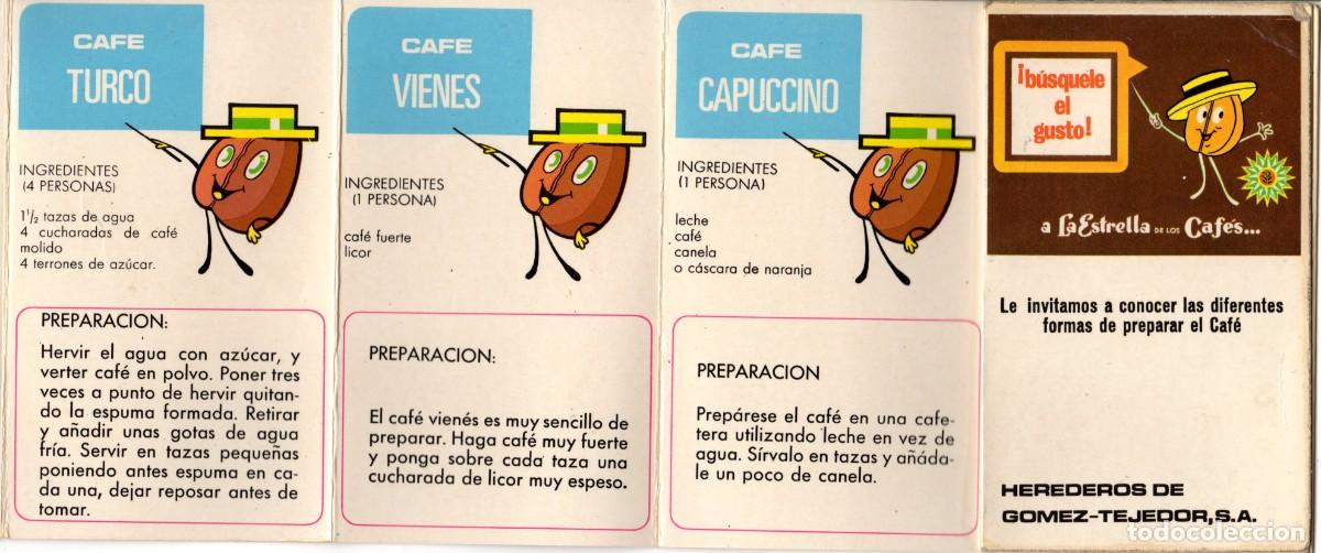 Werbekataloge: DESPLEGABLE PUBLICITARIO CAFES LA ESTRELLA