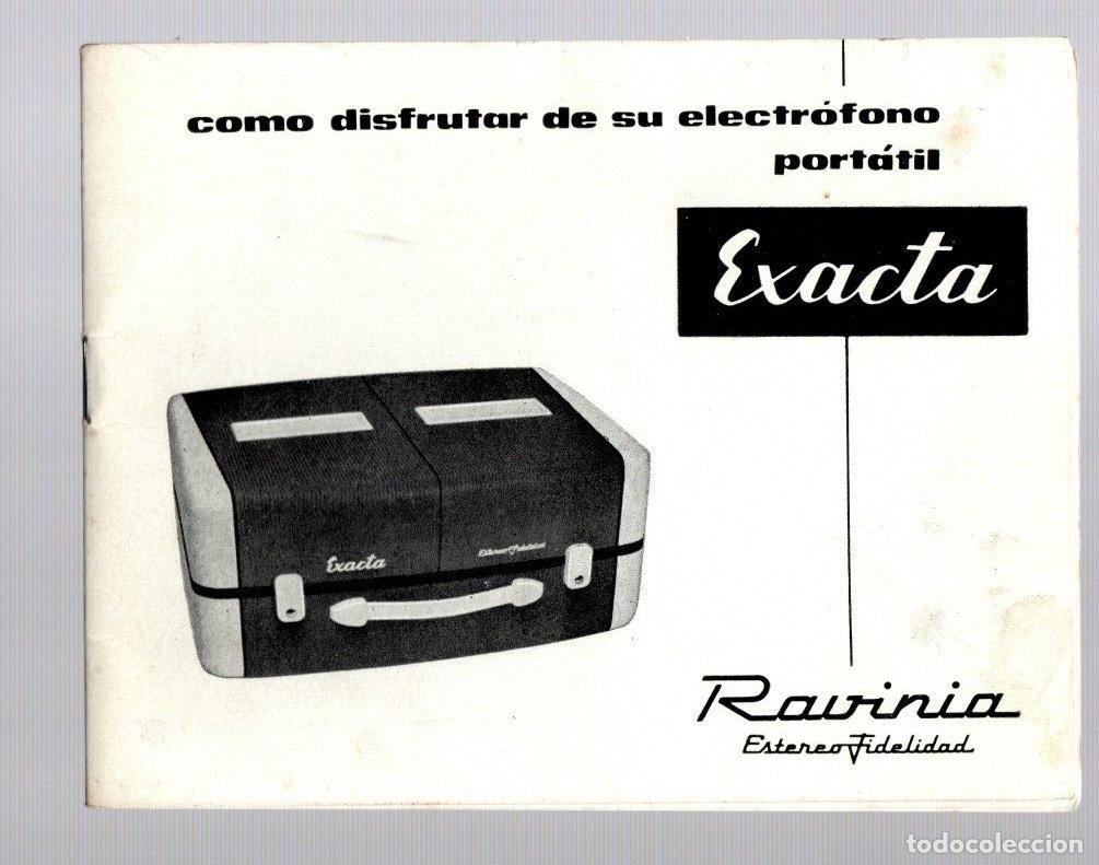 Catalogues publicitaires: CATALOGO INSTRUCCIONES ELECTROFONO PORTATIL EXACTA. A&Ntilde;O 1964