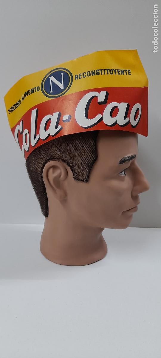Cat&aacute;logos publicitarios: ANTIGUO GORRO COLA CAO . TIPO CHAPIRI . REALIZADO EN PAPEL . ORIGINAL A&Ntilde;OS 60