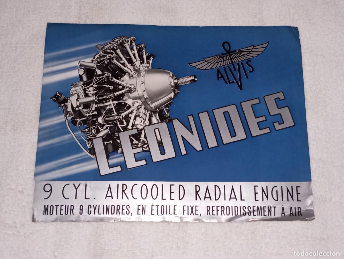 Catalogues publicitaires: ANTIGUO FOLLETO CARTEL PUBLICITARIO MOTOR AVION THE ALVIS LEONIDES ROYAL AIR FORCE A&Ntilde;O 1936