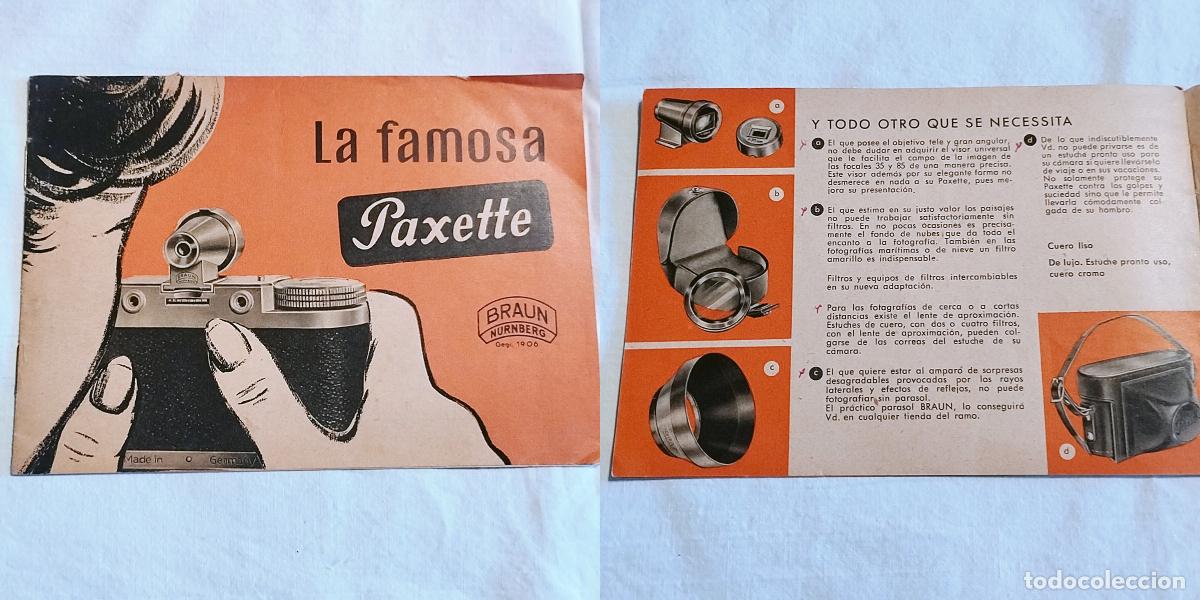 Werbekataloge: ANTIGUO FOLLETO PUBLICITARIO / OLD LEAFLET : C&Aacute;MARA DE FOTOS PRAXETTE BRAUN / PHOTO CAMERA PRAXETTE