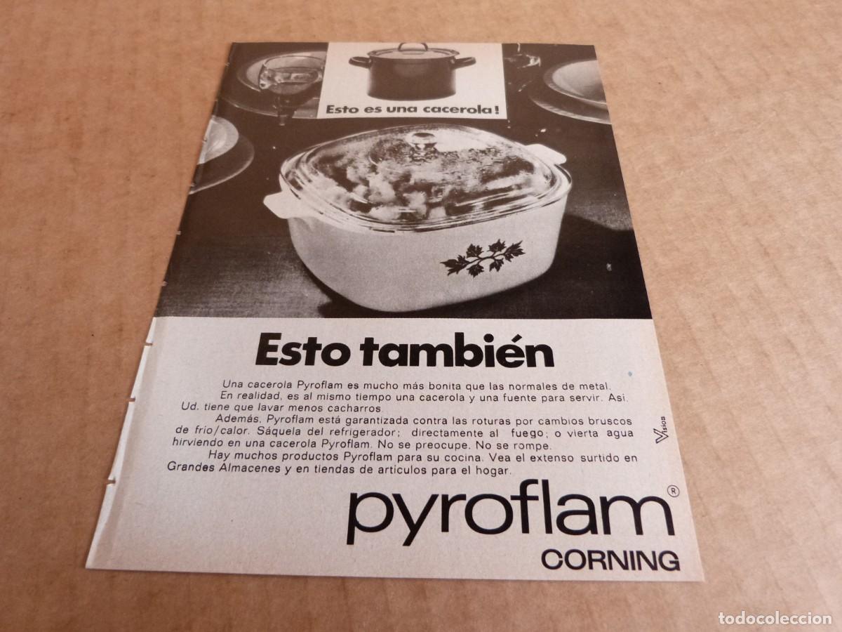Werbekataloge: Anuncio cacerola Pyroflam Corning - Publicidad de los a&ntilde;os 70