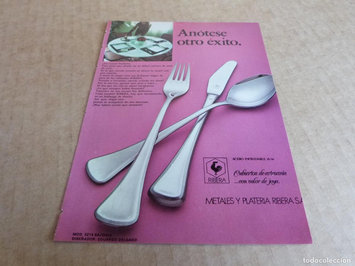 Werbekataloge: Anuncio cuberteria Ribera cubiertos modelo Sajonia 5214 - Publicidad de los a&ntilde;os 70
