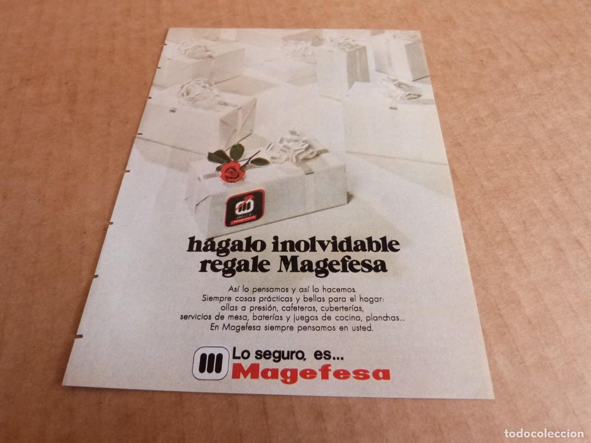 Werbekataloge: Anuncio hagalo inolvidable regale Magefesa - Publicidad de los a&ntilde;os 70