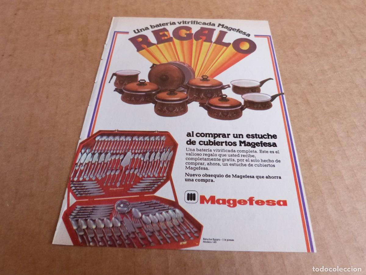 Werbekataloge: Anuncio estuche cubiertos mod Egipto Magefesa con bateria cocina - Publicidad de los a&ntilde;os 70