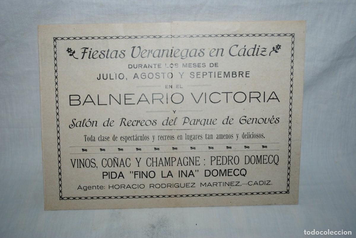 Werbekataloge: PROGRAMA DE VERANO EN EL BALNEARIO VICTORIA DE CADIZ 1945