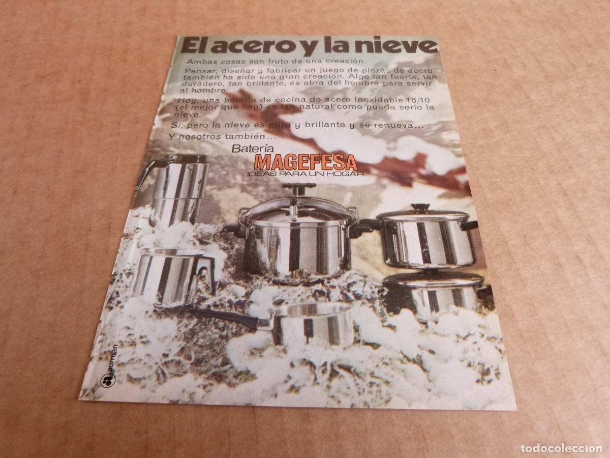 Werbekataloge: Anuncio bateria Magefesa el acero y la nieve - Publicidad de los a&ntilde;os 70