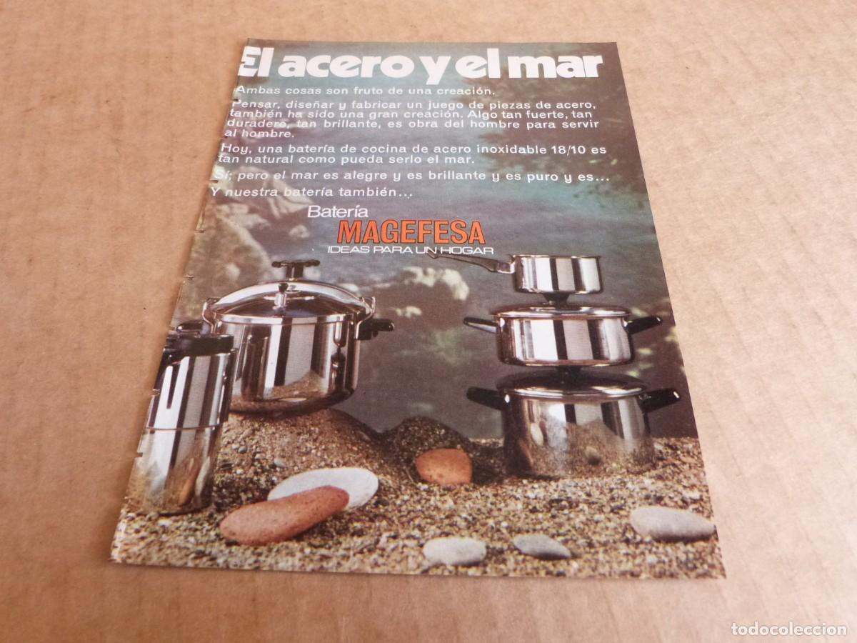 Werbekataloge: Anuncio bateria Magefesa el acero y el mar - Publicidad de los a&ntilde;os 70