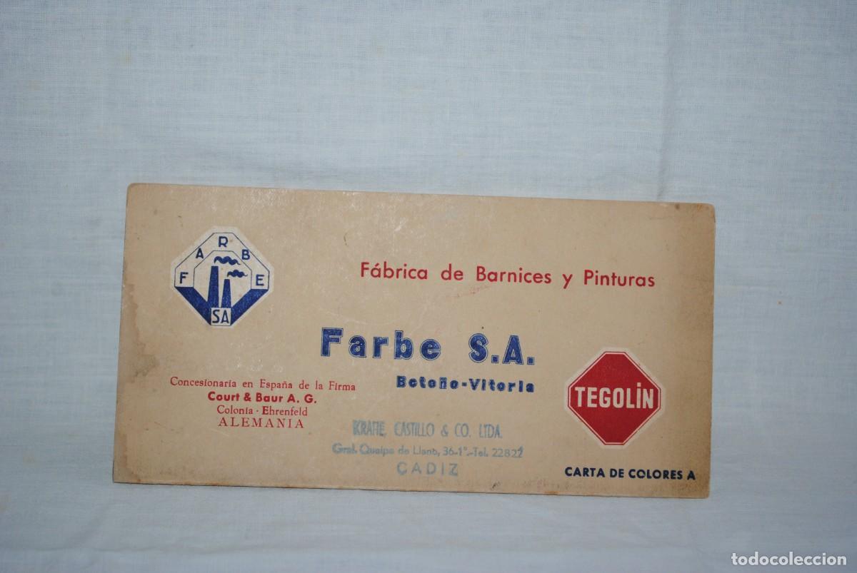 Werbekataloge: CATALOGO DE FARBE S . A . CARTA DE COLORES.