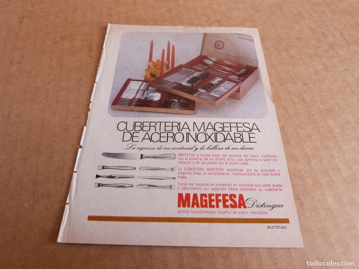 Werbekataloge: Anuncio cuberteria Magefesa de acero inoxidable - Publicidad de los a&ntilde;os 70