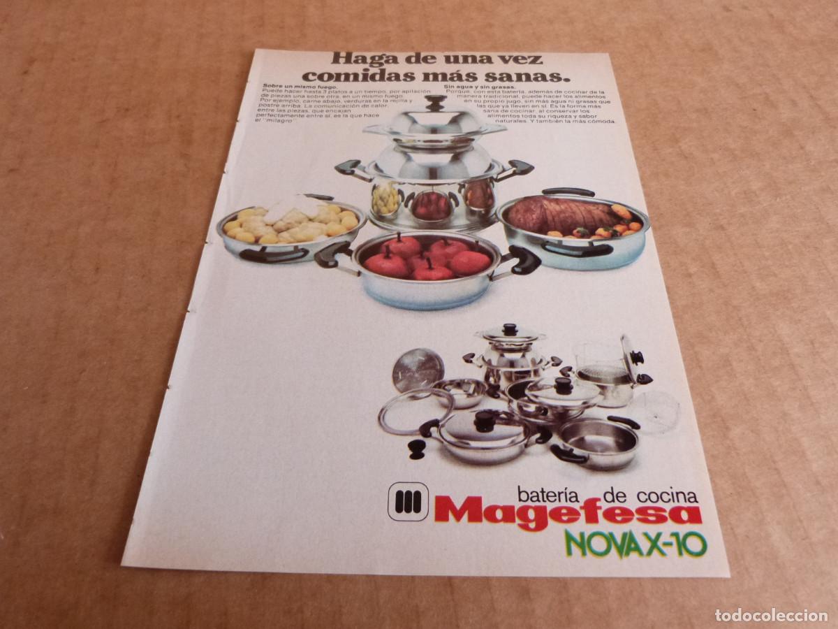 Werbekataloge: Anuncio bateria de cocina Magefesa Novax 10 - Publicidad de los a&ntilde;os 70