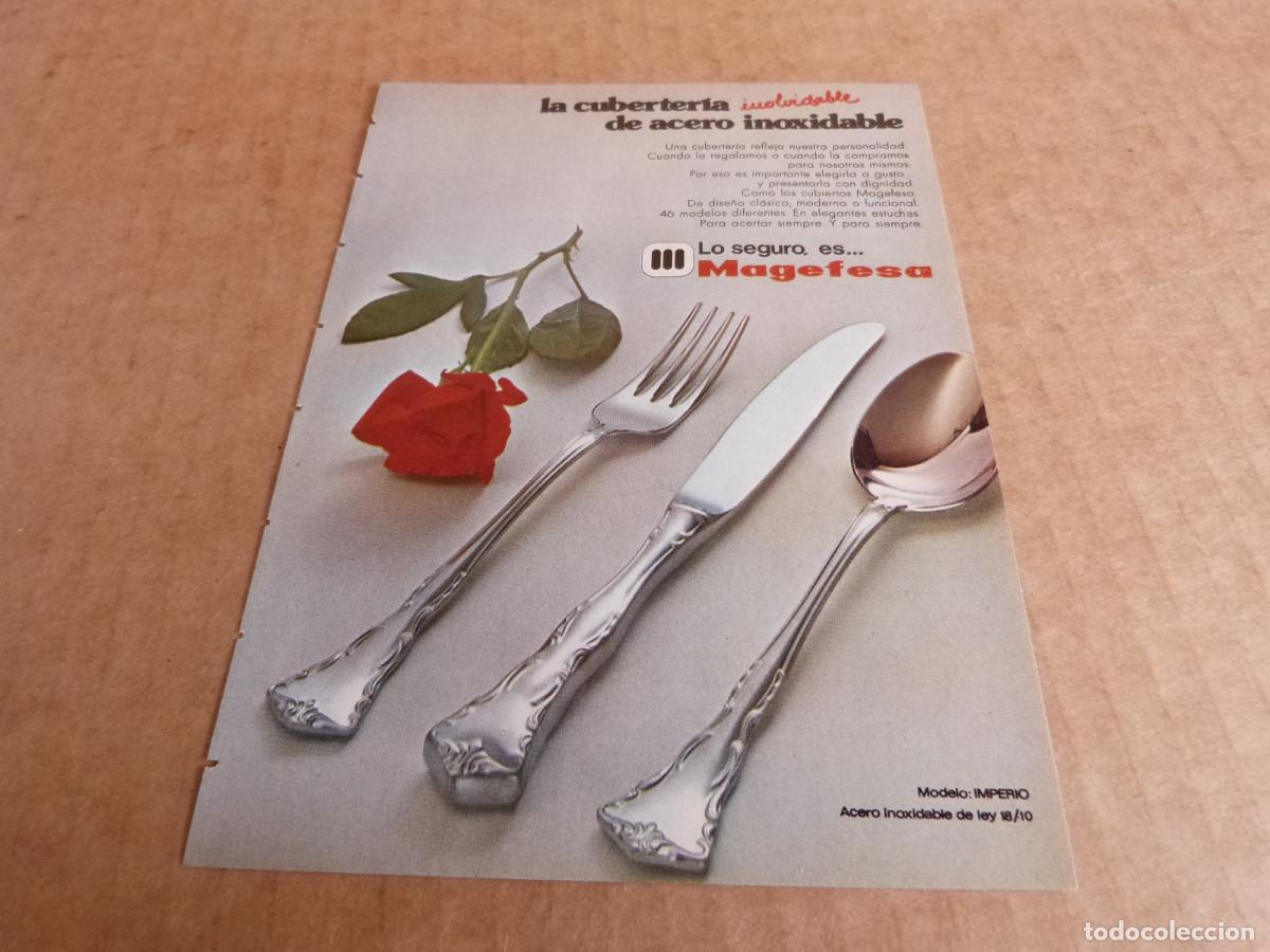 Werbekataloge: Anuncio cuberteria Magefesa modelo Imperio - Publicidad de los a&ntilde;os 70