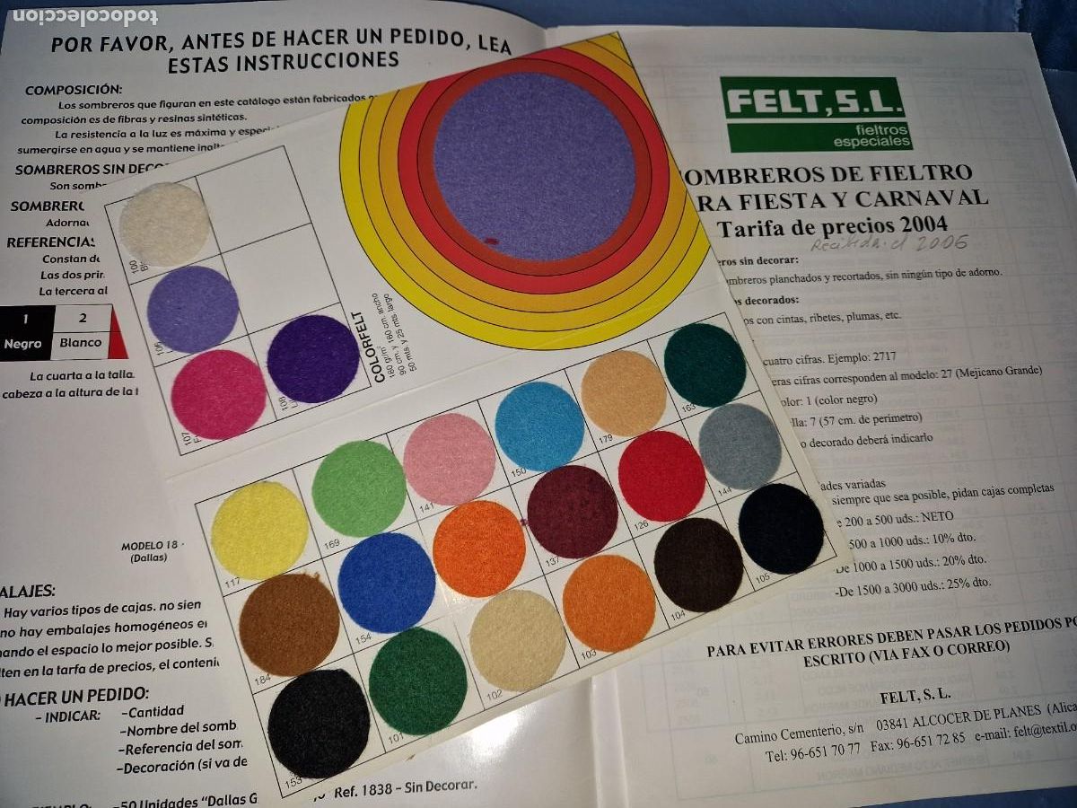 Werbekataloge: CATALOGO SOMBREROS - FELT - A&Ntilde;O 2004