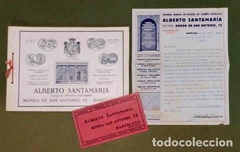 Cataloghi pubblicitari: CAT&Aacute;LOGO CIERRES MET&Aacute;LICOS ALBERTO SANTAMARIA. 31 p&aacute;ginas ilustradas + carta y sobre