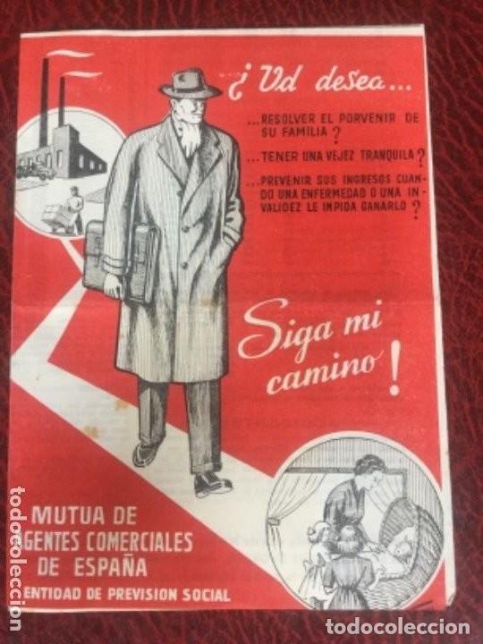 Cat&aacute;logos publicitarios: Antiguo catalogo mutua de agentes comerciales espa&ntilde;a entidad de previsi&oacute;n social -Desplegable-22x16