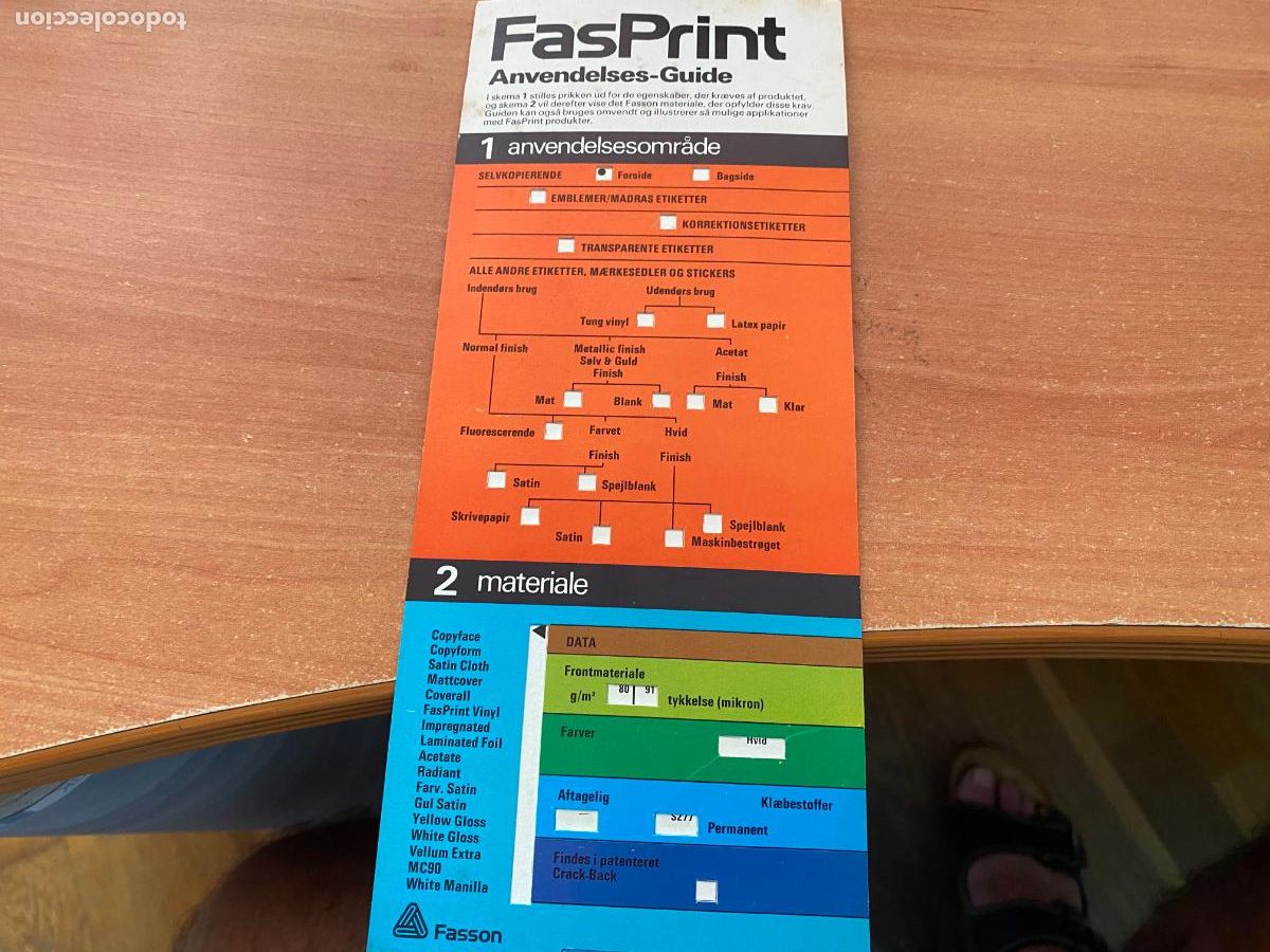 Werbekataloge: FASPRINT. ANVENDELSES GUIDE (COIB241)
