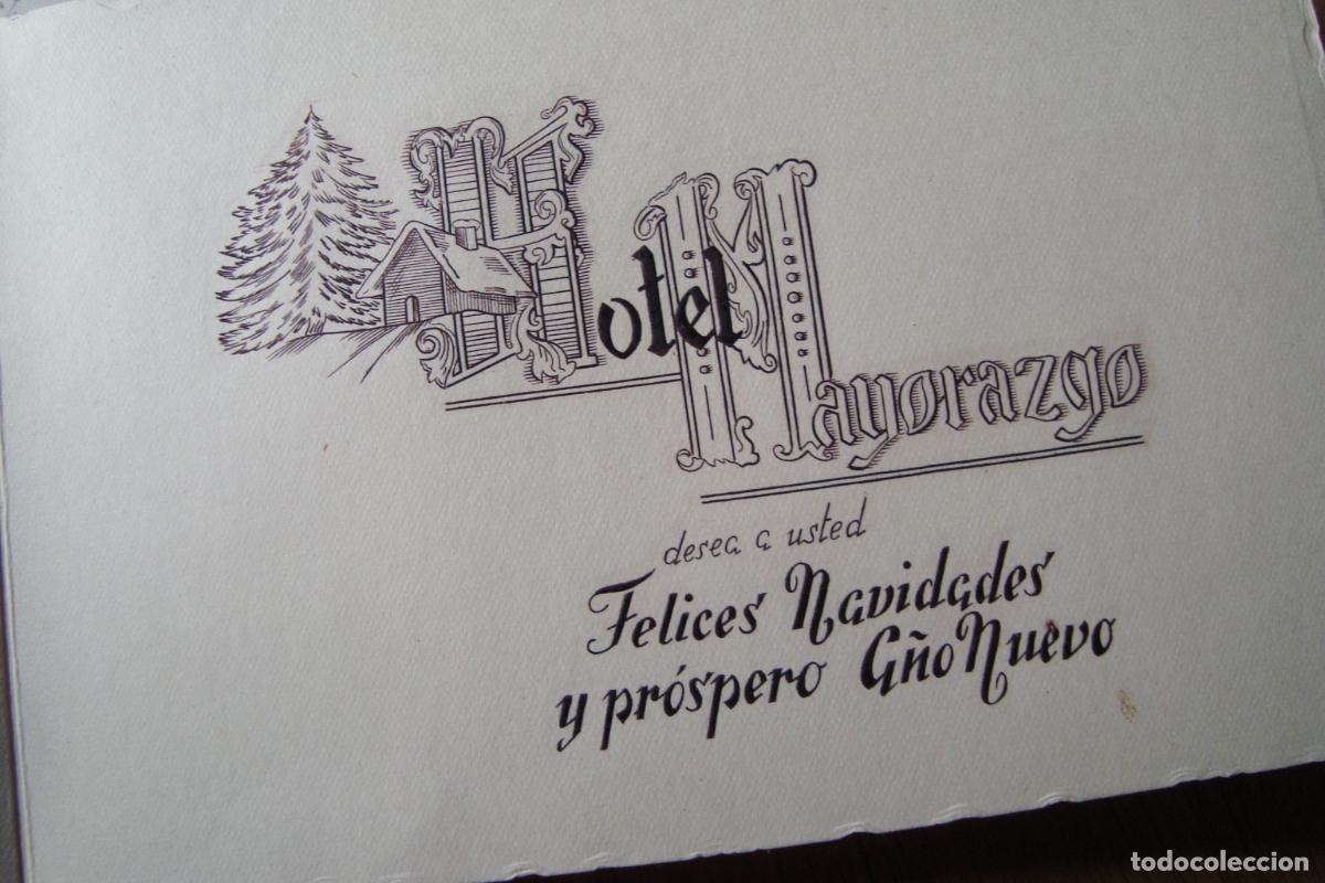 Catalogues publicitaires: ANTIGUA TARJETA FELICITACION HOTEL MAYORAZGO MADRID