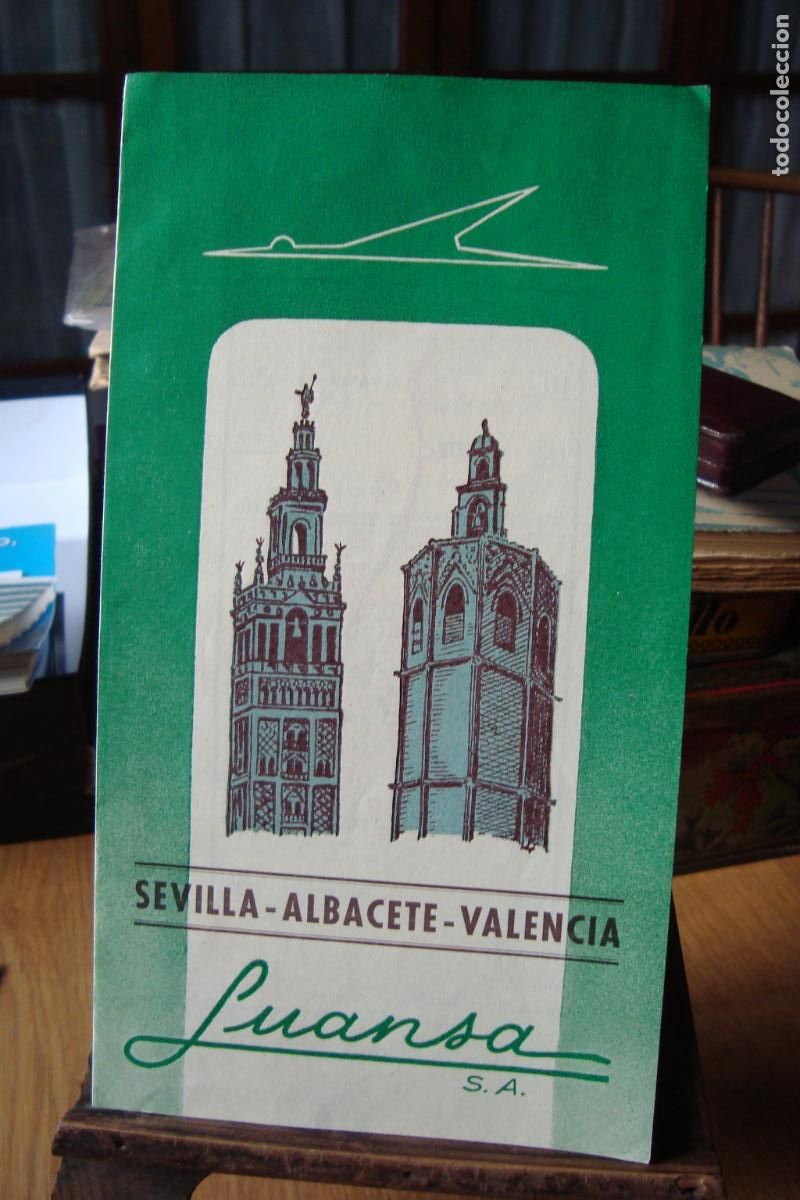 Werbekataloge: ANTIGUO FOLLETO HORARIOS TARIFAS ITINERARIOS. LUANSA S.A. SEVILLA-ALBACETE-VALENCIA
