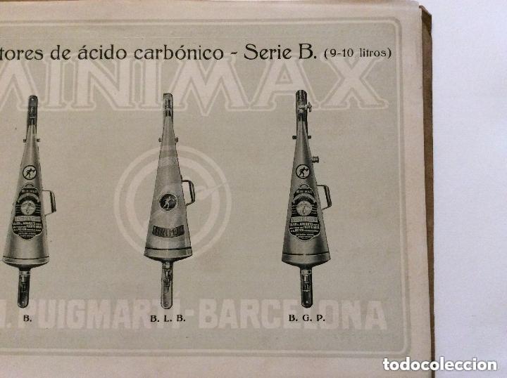 Cat&aacute;logos publicitarios: .- Antiguo cat&aacute;logo Extinci&oacute;n de incendios de minimax central espa&ntilde;ola R.M Puifmart&iacute;-Barcelona