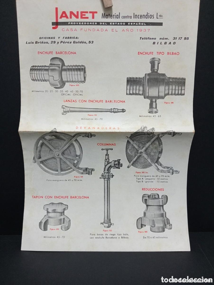 Cataloghi pubblicitari: ANTIGUO CAT&Aacute;LOGO PUBLICITARIO. JANET MATERIAL CONTRA INCENDIOS. PROVEEDORES DEL ESTADO ESPA&Ntilde;OL