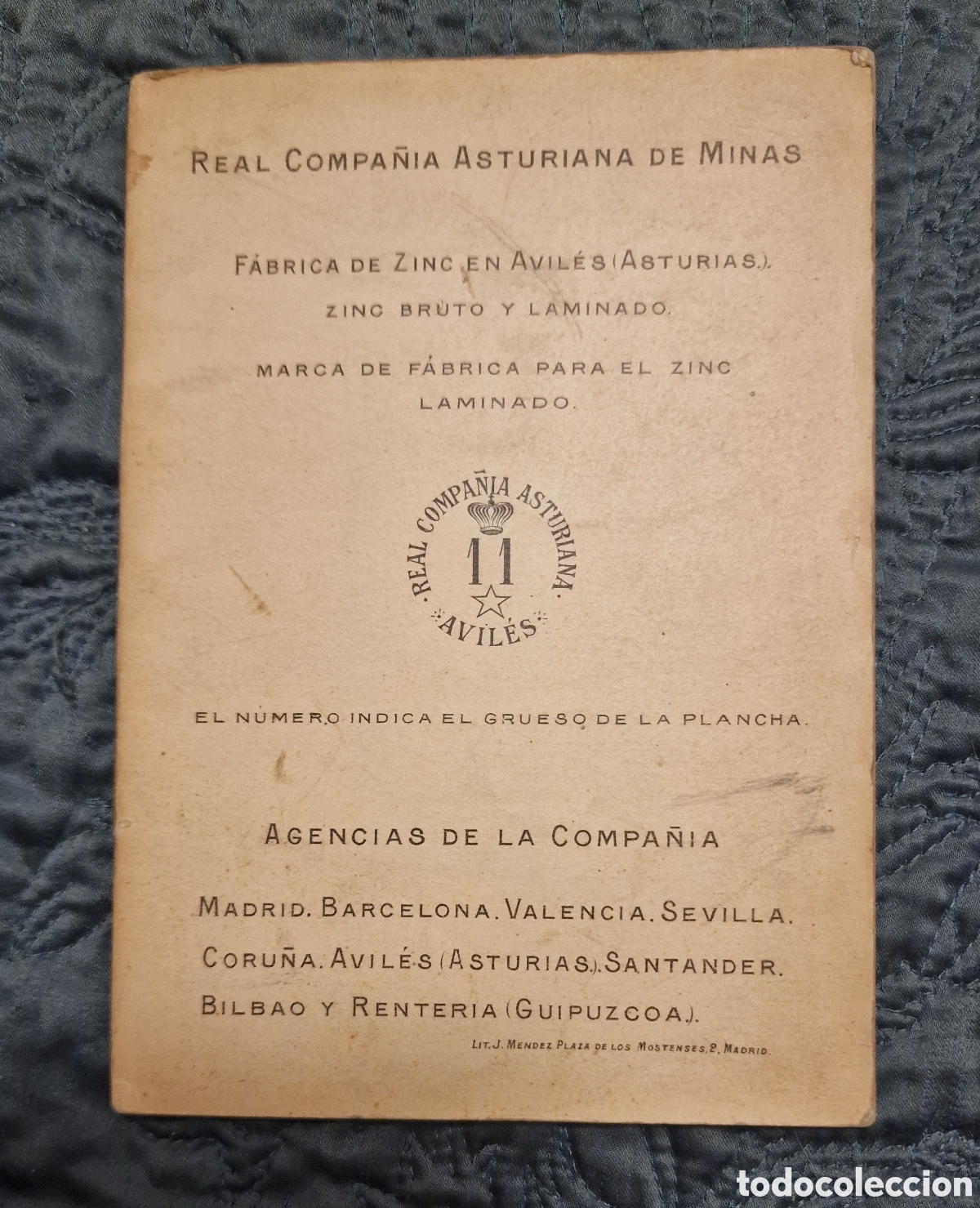 Catalogues publicitaires: Cat&aacute;logo Real Compa&ntilde;&iacute;a Asturiana de Minas 11