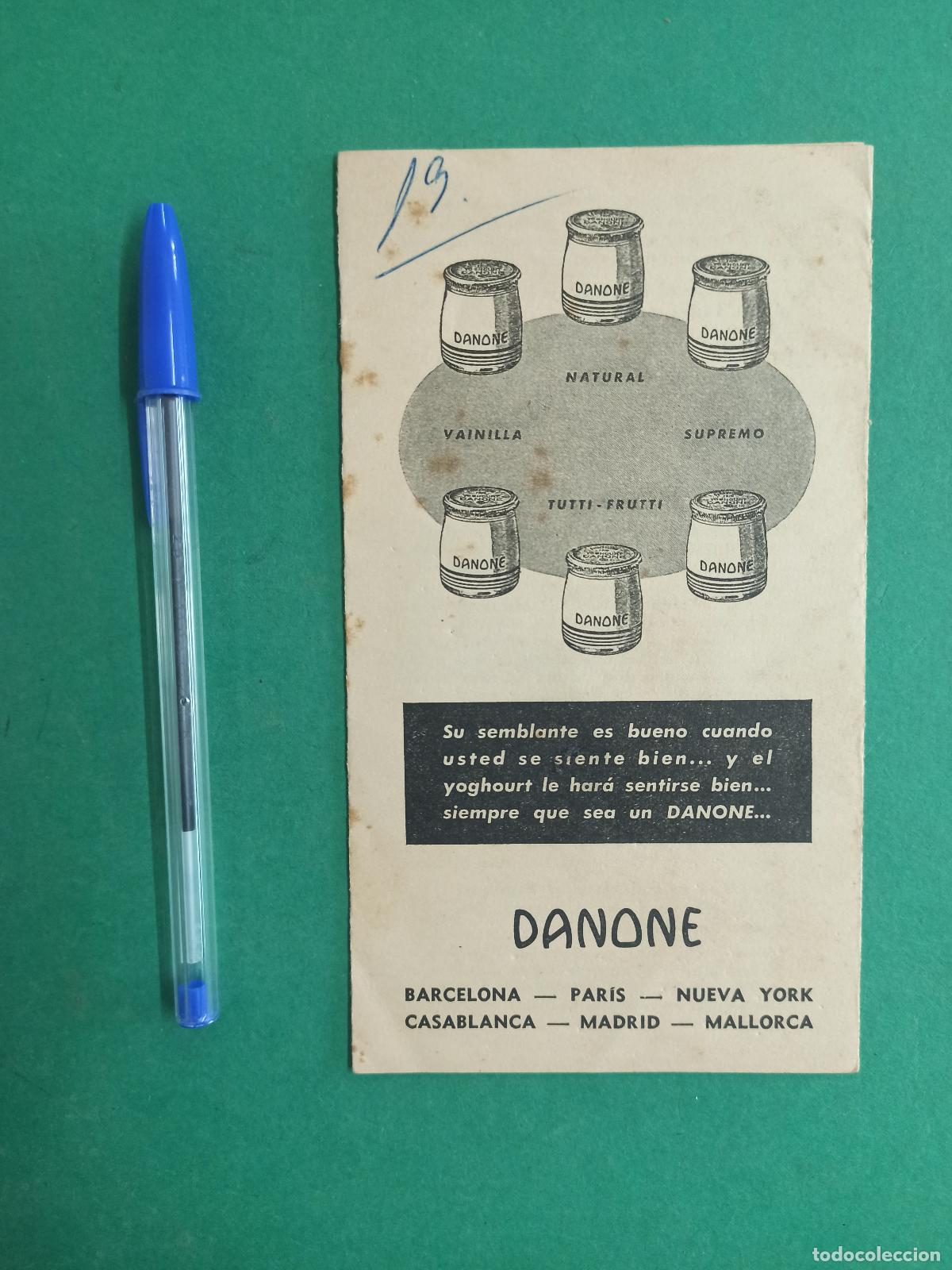 Cat&aacute;logos publicitarios: Antiguo tr&iacute;ptico publicidad iogurt Danone.