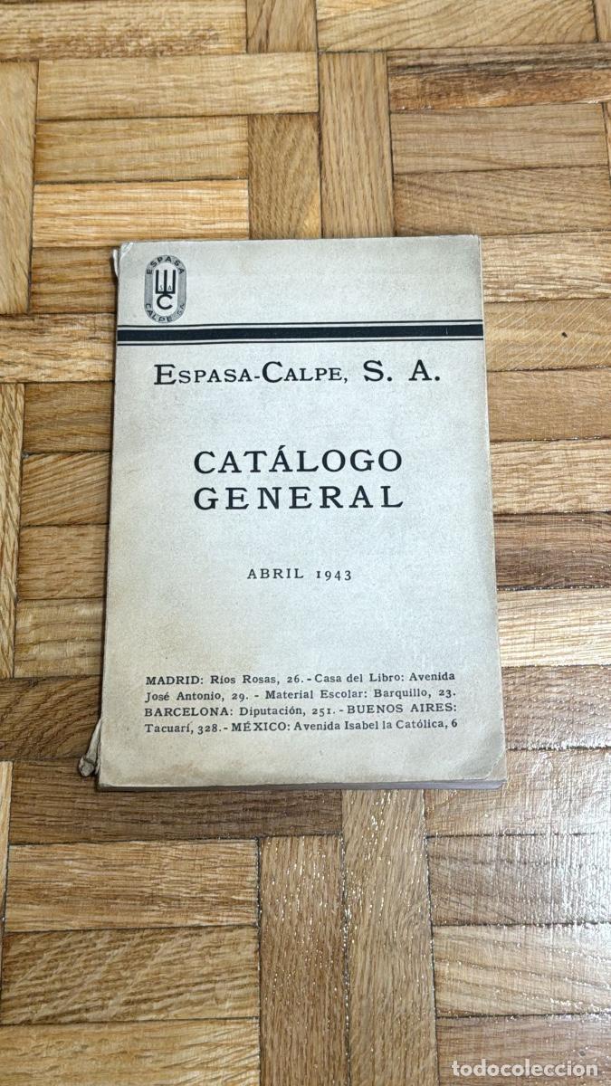 Cat&aacute;logos publicit&aacute;rios: CAT&Aacute;LOGO GENERAL ESPASA CALPE ABRIL 1943
