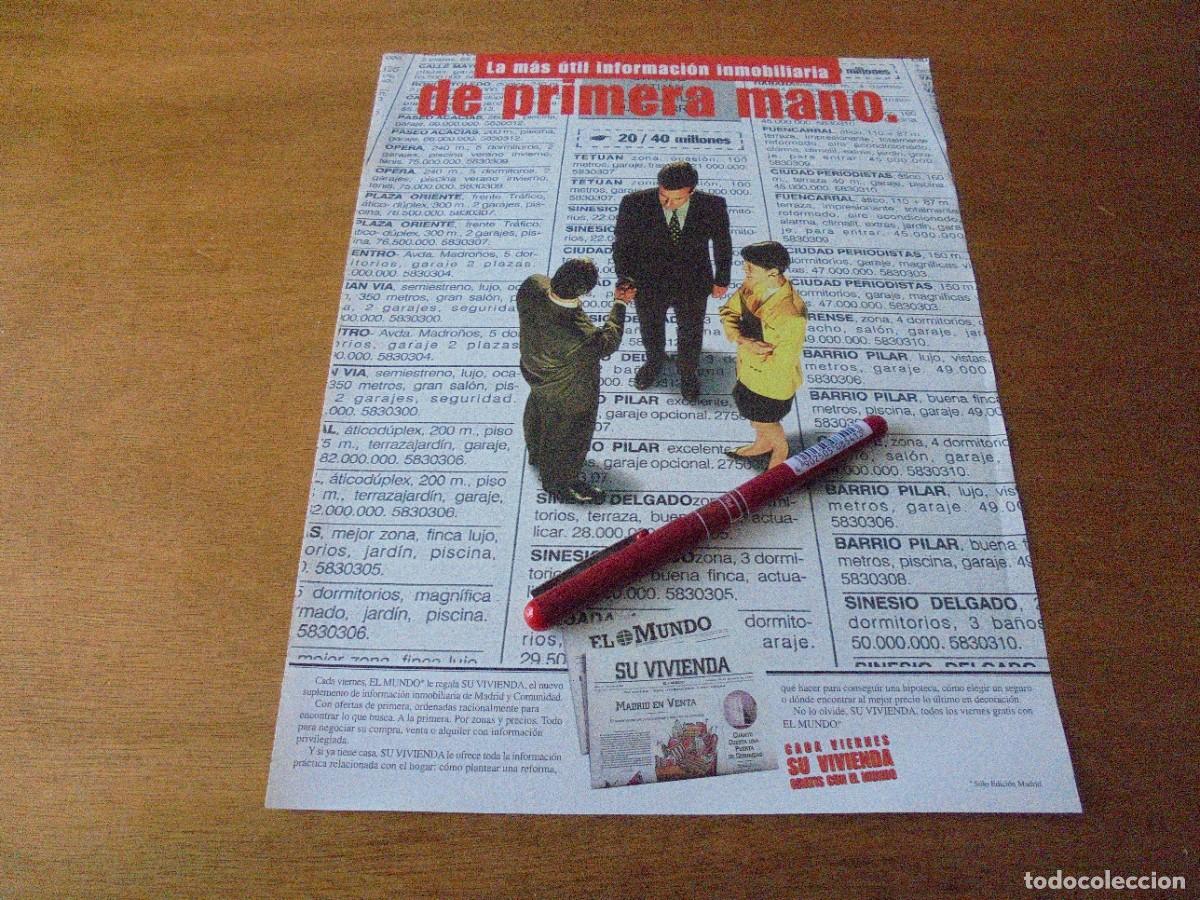 Cat&aacute;logos publicit&aacute;rios: PUBLICIDAD 1998: SU VIVIENDA, EL MUNDO. SUPLEMANTO DE INFORMACI&Oacute;N INMOBILIARIA.