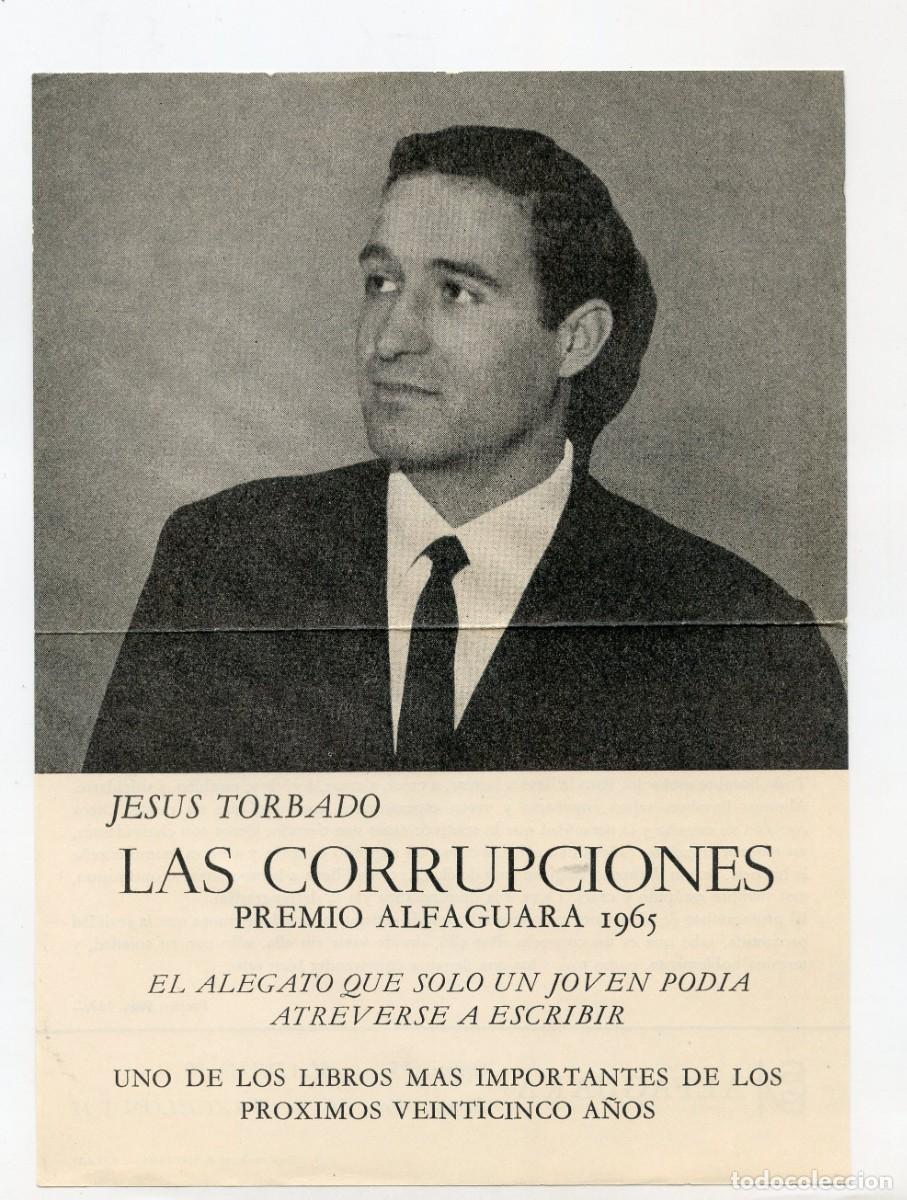 Cat&aacute;logos publicit&aacute;rios: Folleto publicitario &rdquo; Las corrupciones&rdquo; de J. Torbado. Ed, Alfaguara, Barcelona 1966