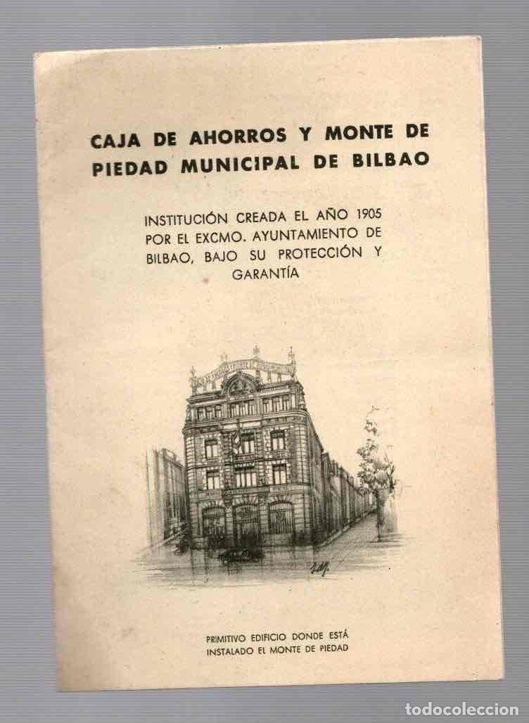 Werbekataloge: CATALOGO CAJA DE AHORROS Y MONTE DE PIEDAD MUNICIPAL DE BILBAO. C. 1950