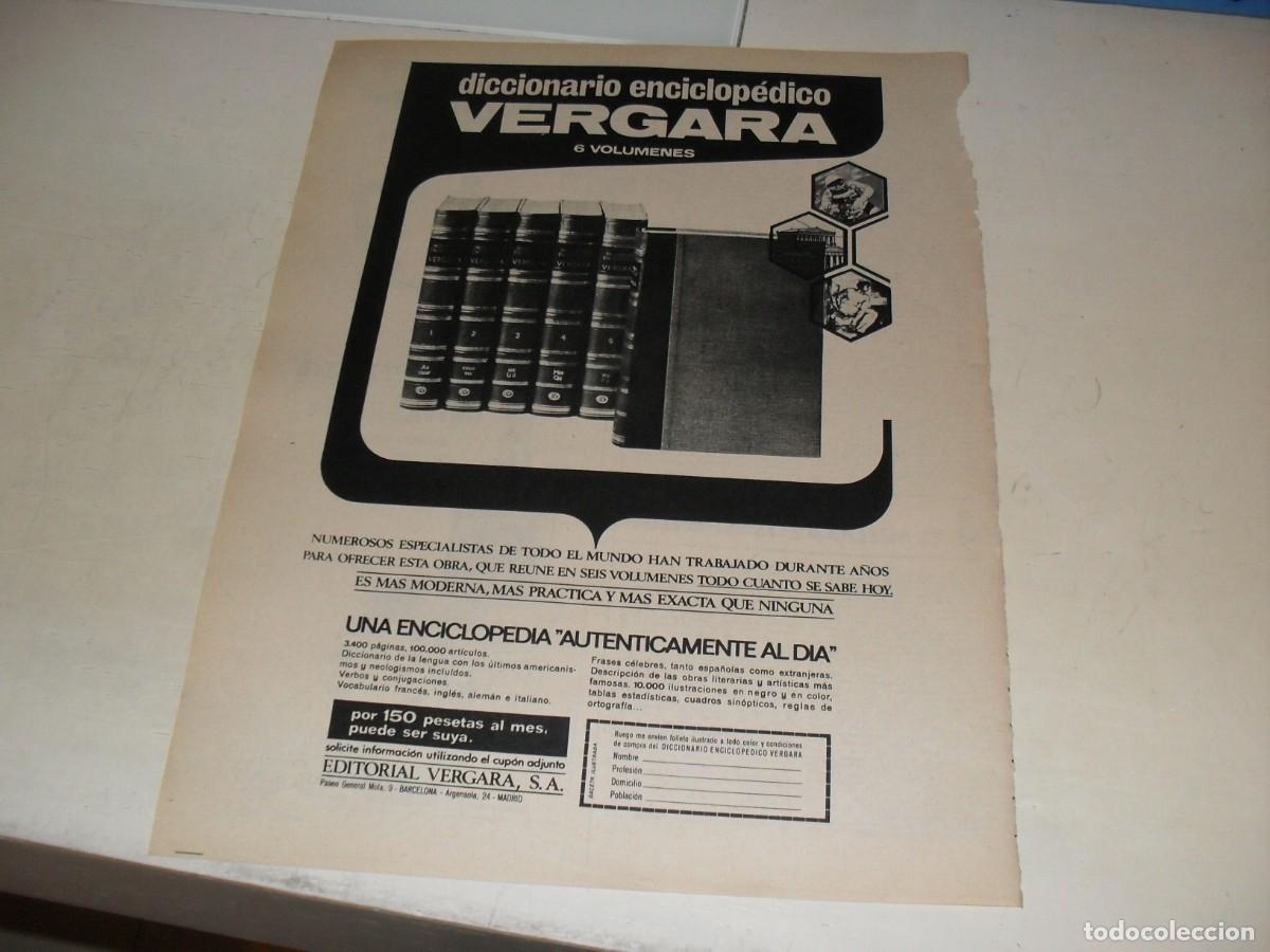 Werbekataloge: LAMINA PUBLICITARIA,CASI FORMATO PERIODICO,DICCIONARIO ENCICLOPEDICO VERGARA.A&Ntilde;OS 60