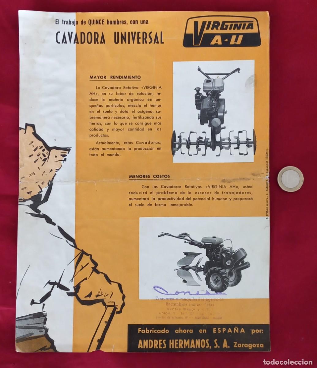 Advertising Catalogs: PUBLICIDAD CAVADORA UNIVERSAL VIRGINIA AH - ZARAGOZA