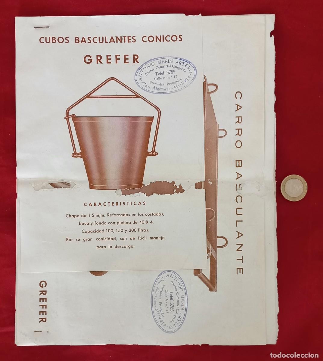 Advertising Catalogs: CATALOGO Y TARIFA CONSTRUCTORA GENERAL DE MAQUINARIA PARA LA OBRA GREFER - ZARAGOZA 1962