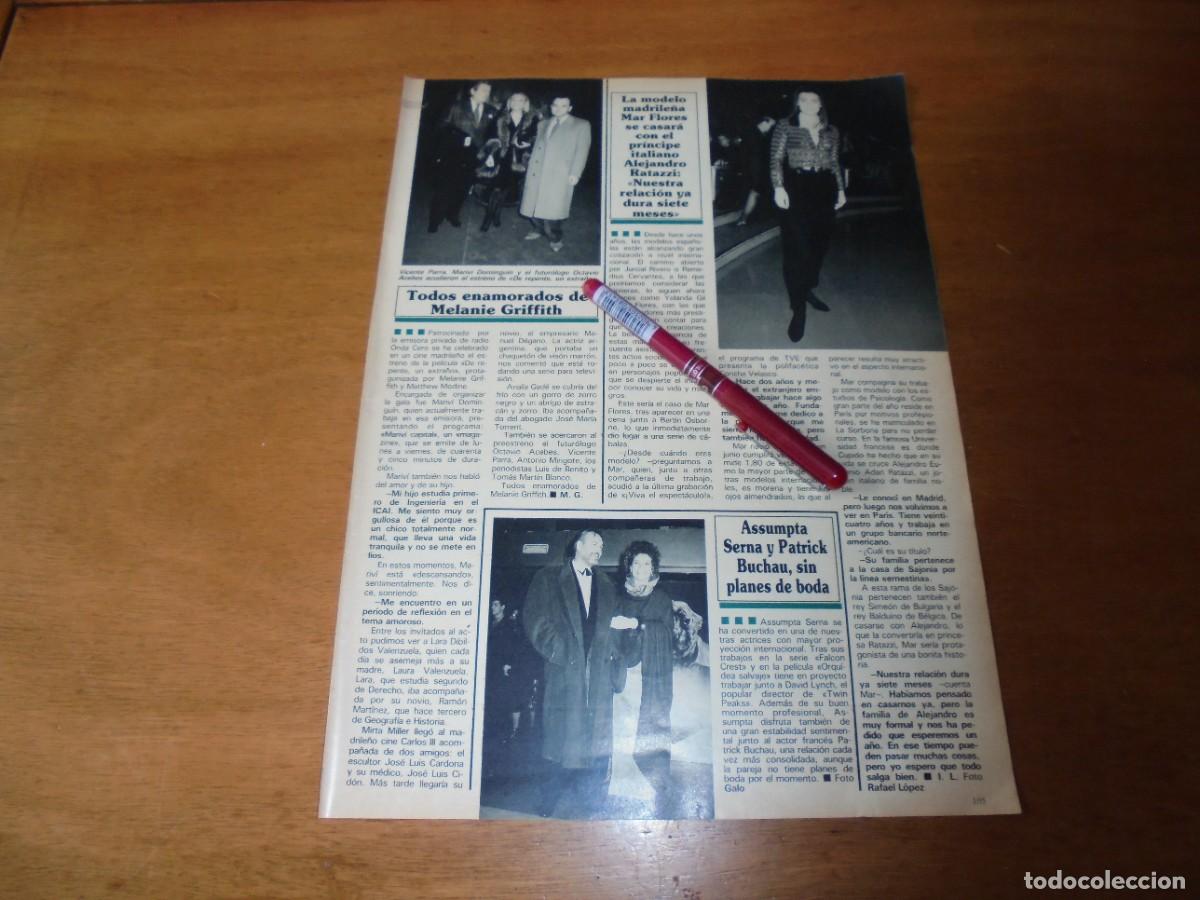 Werbekataloge: CLIPPING 1991: MAR FLORES. ASSUMPTA SERNA. PACO RABAL. M&ordf; TERESA CAMPOS. QUINTILLIZOS HUELVA.