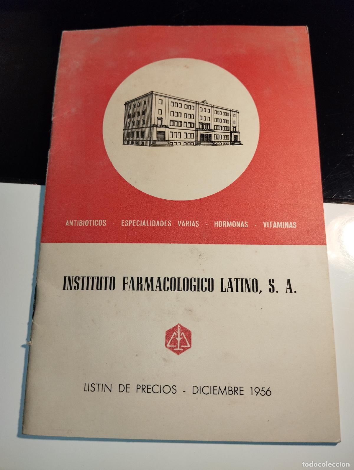 Catalogues publicitaires: CAT&Aacute;LOGO DE FARMACIA LISTIN DE PRECIOS INSTITUTO FARMACOLOGICO LATINO // A&Ntilde;OS 50