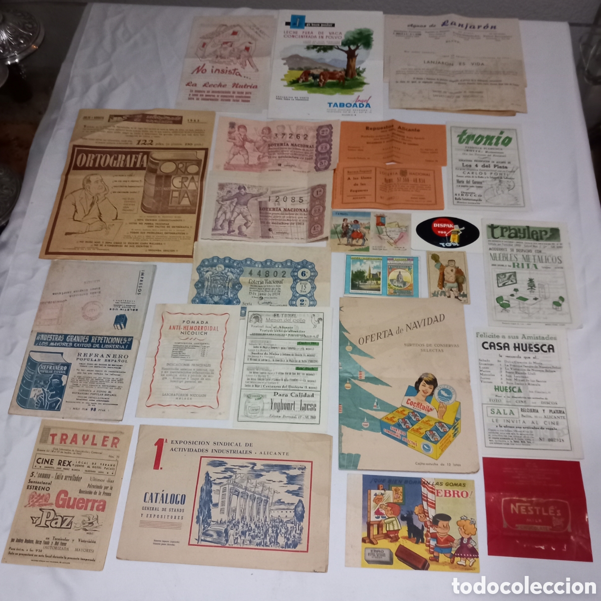 Advertising Catalogs: GRAN LOTE 35xartic:ANTIGUOS CATALOGOS,BOLETINES LOTERIA+PUBLICIDAD+SECANTES(verfotos)ALICANTE!!