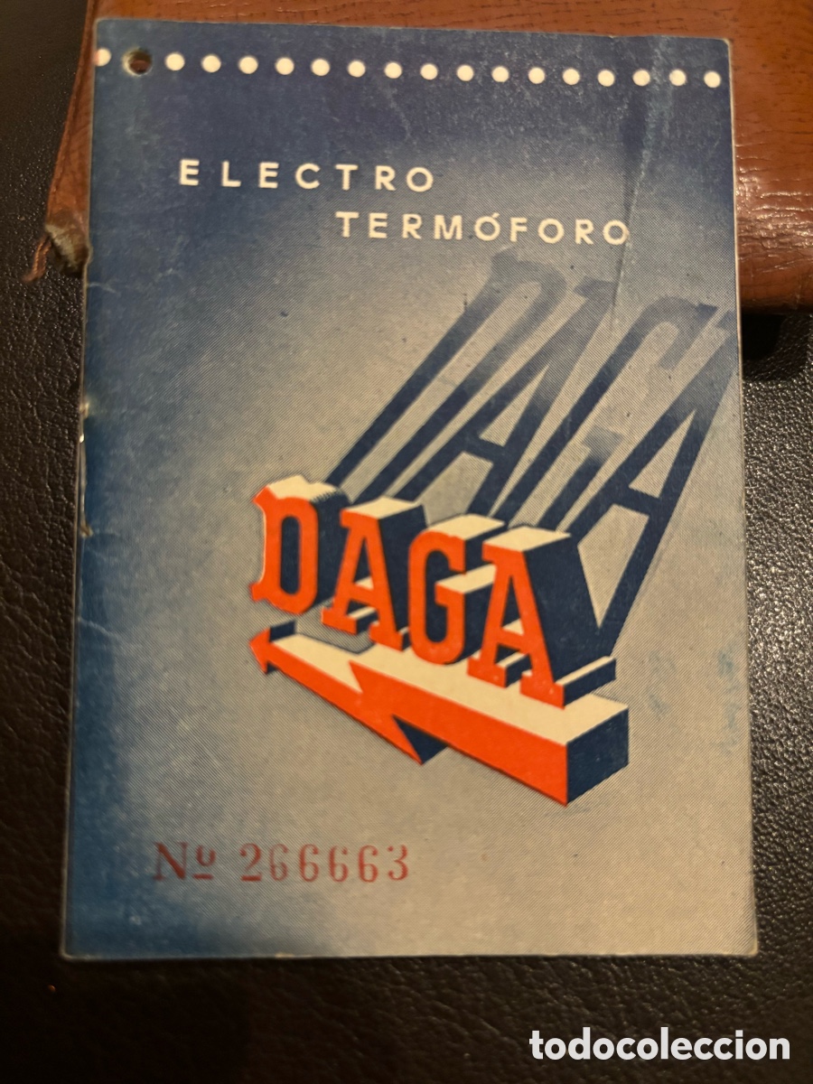 Cat&aacute;logos publicitarios: Electro Termoforo Daga. Publicidad y garantia. Sello Bisquerra Botinas, Mallorca