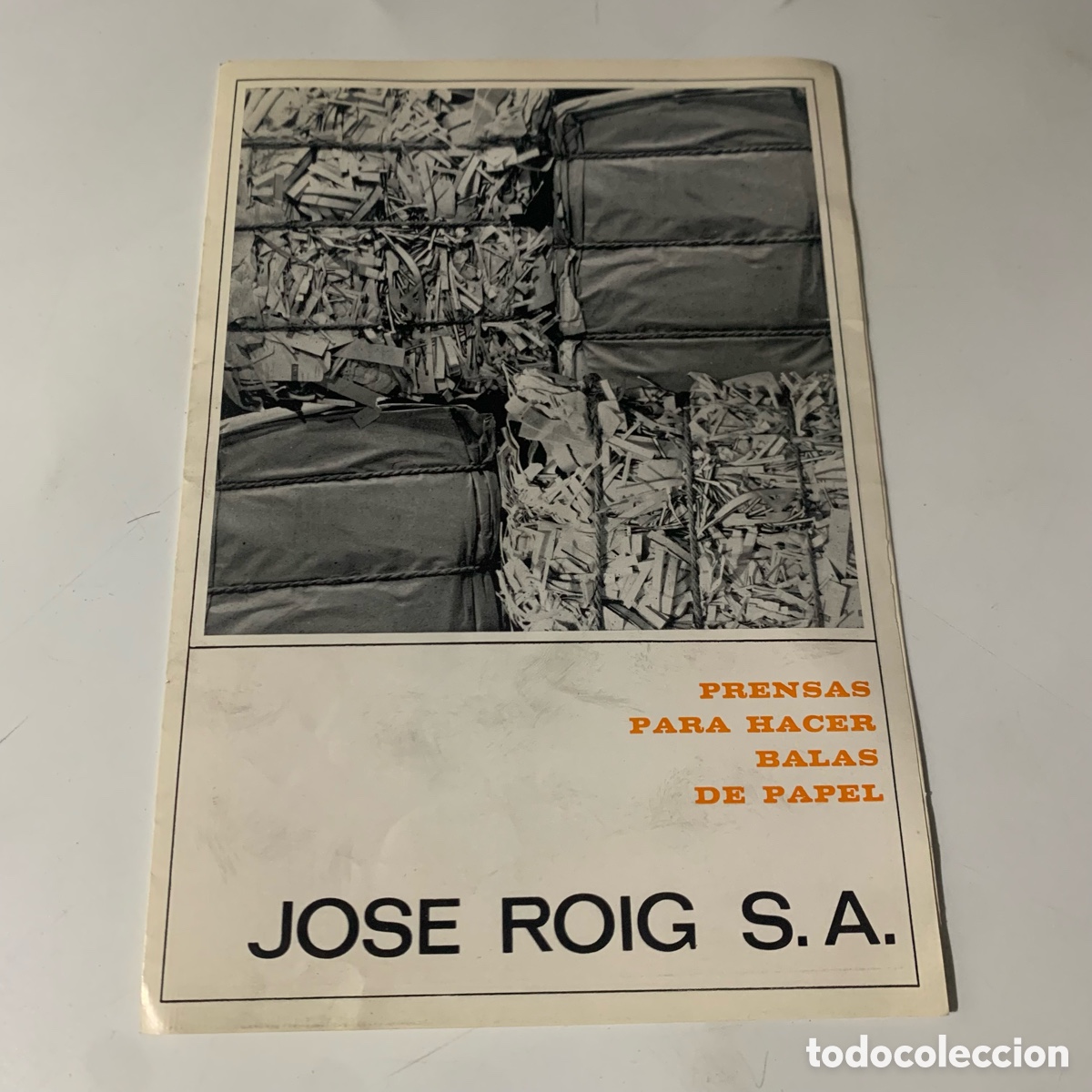 Catalogues publicitaires: CATALOGO DE 1967 DE PRENSAS PARA HACER BALAS DE PAPEL JOSE ROIG S.A.
