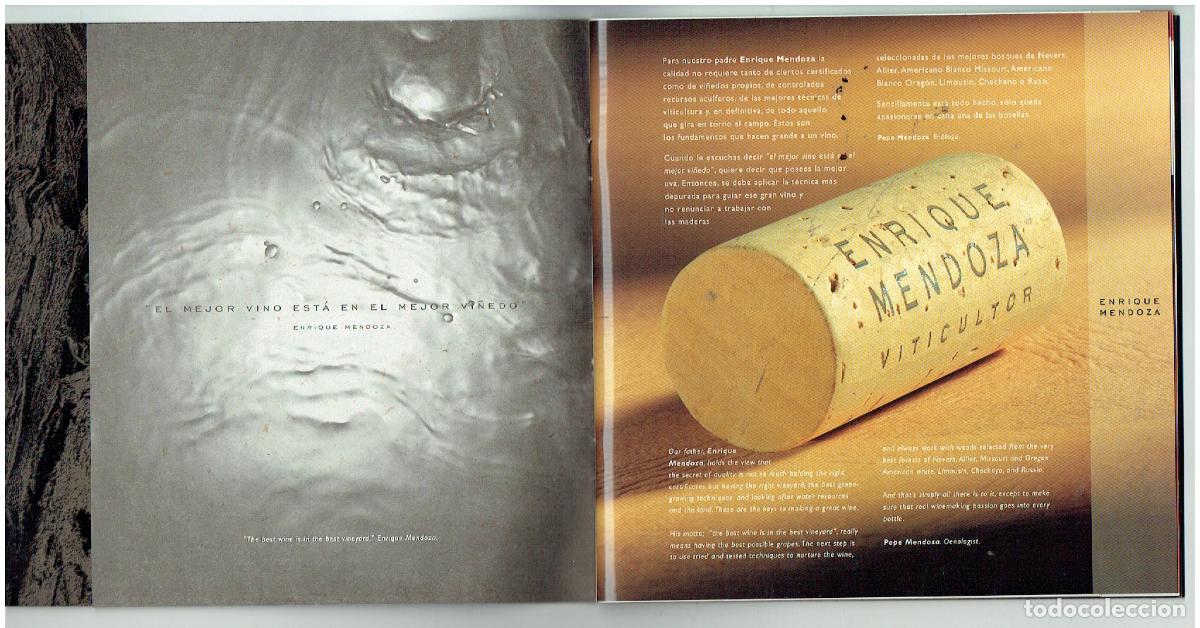Catalogues publicitaires: ENRIQUE MENDOZA. VITICULTOR. CAT&Aacute;LOGO PUBLICITARIO.(ST/MG/16)
