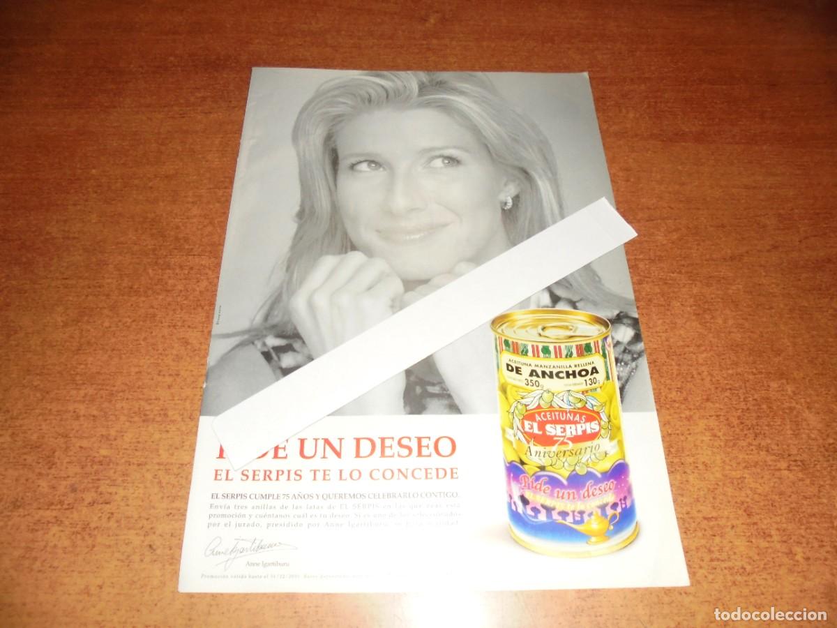 Catalogues publicitaires: PUBLICIDAD 2001: ACEITUNAS EL SERPIS, CON ANNE IGARTIBURU.