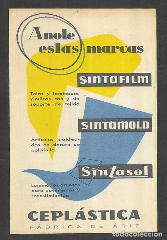 Catalogues publicitaires: Folleto publicitario. Cepl&aacute;stica f&aacute;brica de &Aacute;riz. Anote estas marcas 1955