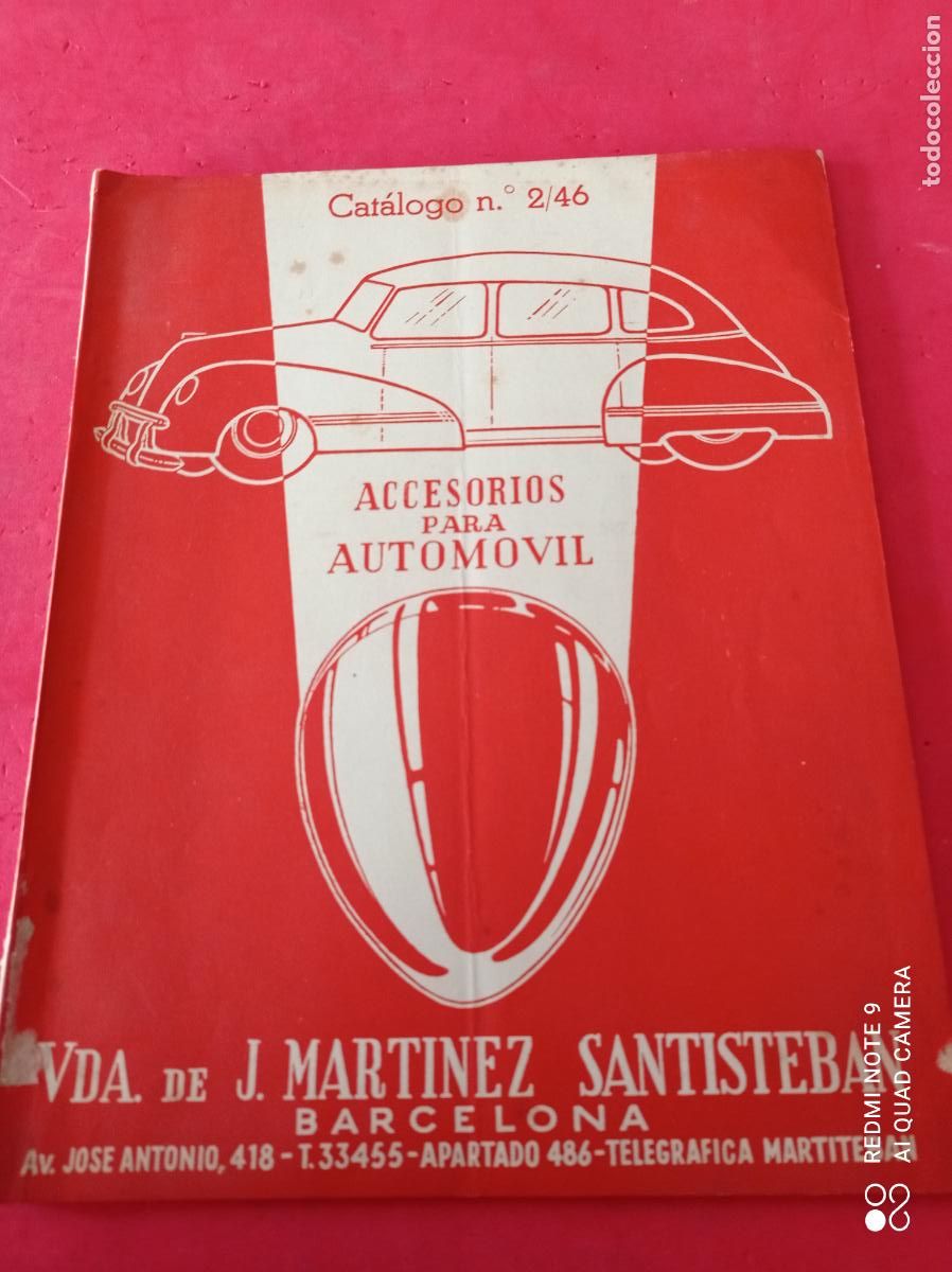 Advertising Catalogs: CATALOGO N&ordm; 2/46. ACCESORIOS PARA AUTOMOVIL. VDA. DE J. MARTINEZ SANTISTEBAN. BARCELONA. 86 PP.