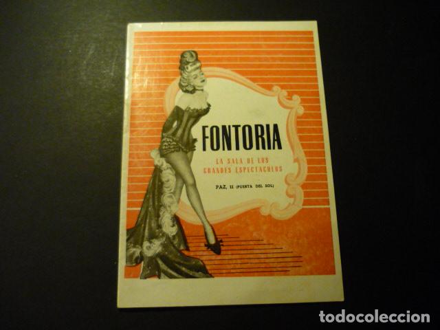 Cat&aacute;logos publicitarios: FONTORIA SALA GRANDES ESPECTACULOS MADRID PROGRAMA - Foto 1