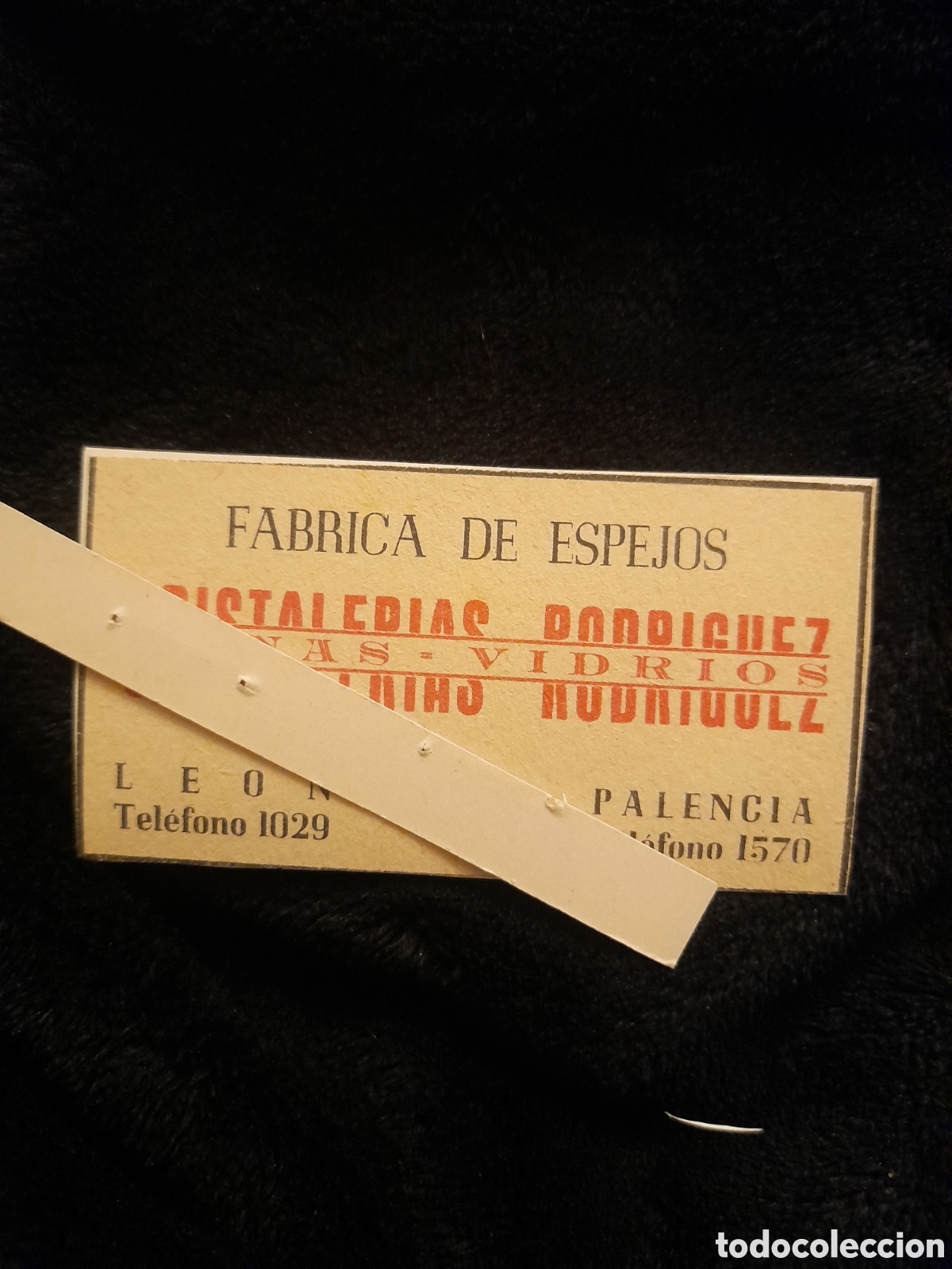 Advertising Catalogs: Antiguo cart&oacute;n publicitario, Cristaler&iacute;as Rodriguez, Le&oacute;n y Palencia, mide 87x46mm